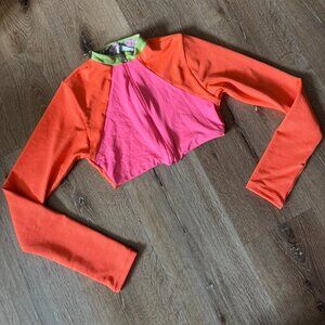 Maaji Lark Reversible orange pink Neon Floral Surf Bikini Set Size S